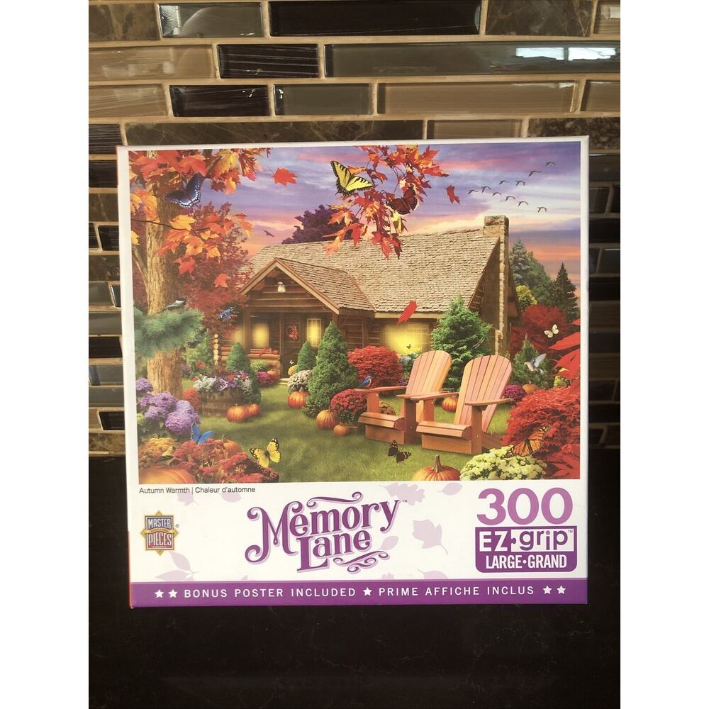 300 Piece Puzzle Autumn Warmth By Alan Giana EZ grip Large‎ pieces 24” X 18”